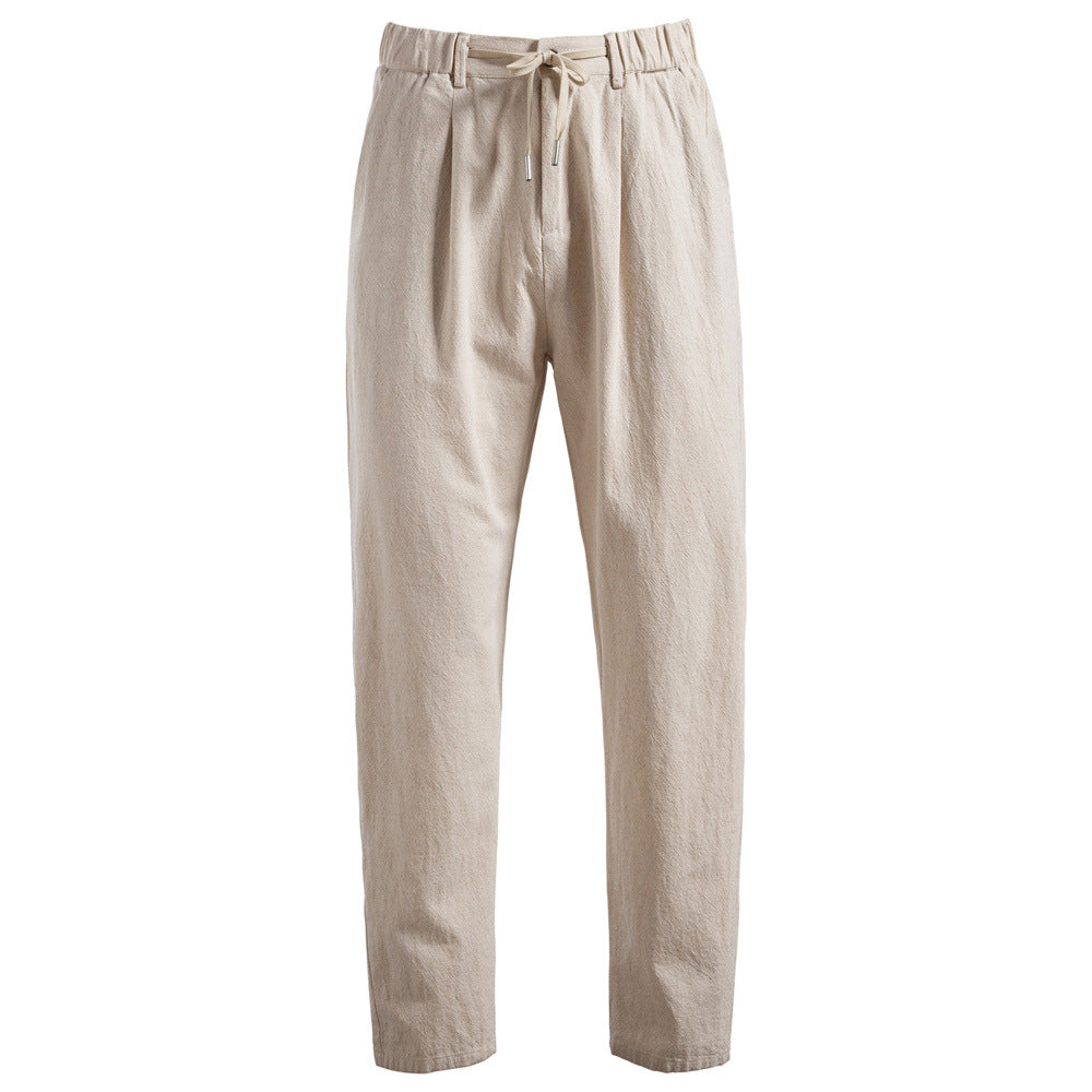 Sailwind Heren trekkoord zomer strand losse broek linnen broek casual met elastische band, 08 Puur Wit, 38 NL Sailwind Heren trekkoord zomer strand losse broek linnen broek casual met elastische band, 08 Puur Wit, 38 NL