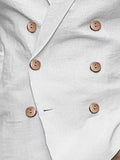 Linnen Slim Fit Blazer met V-Hals voor Heren