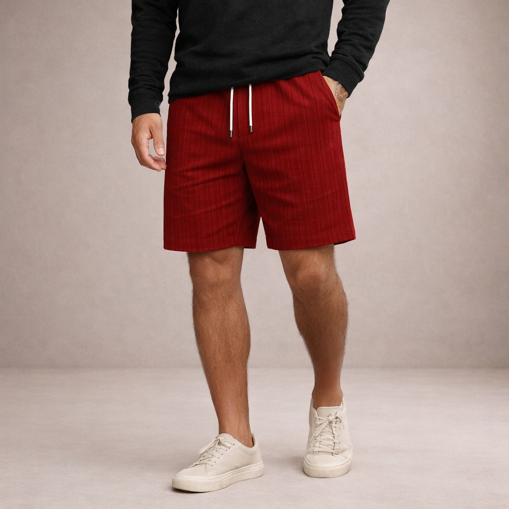 Linnen Regular Fit Korte Broek met Steekzakken voor Heren