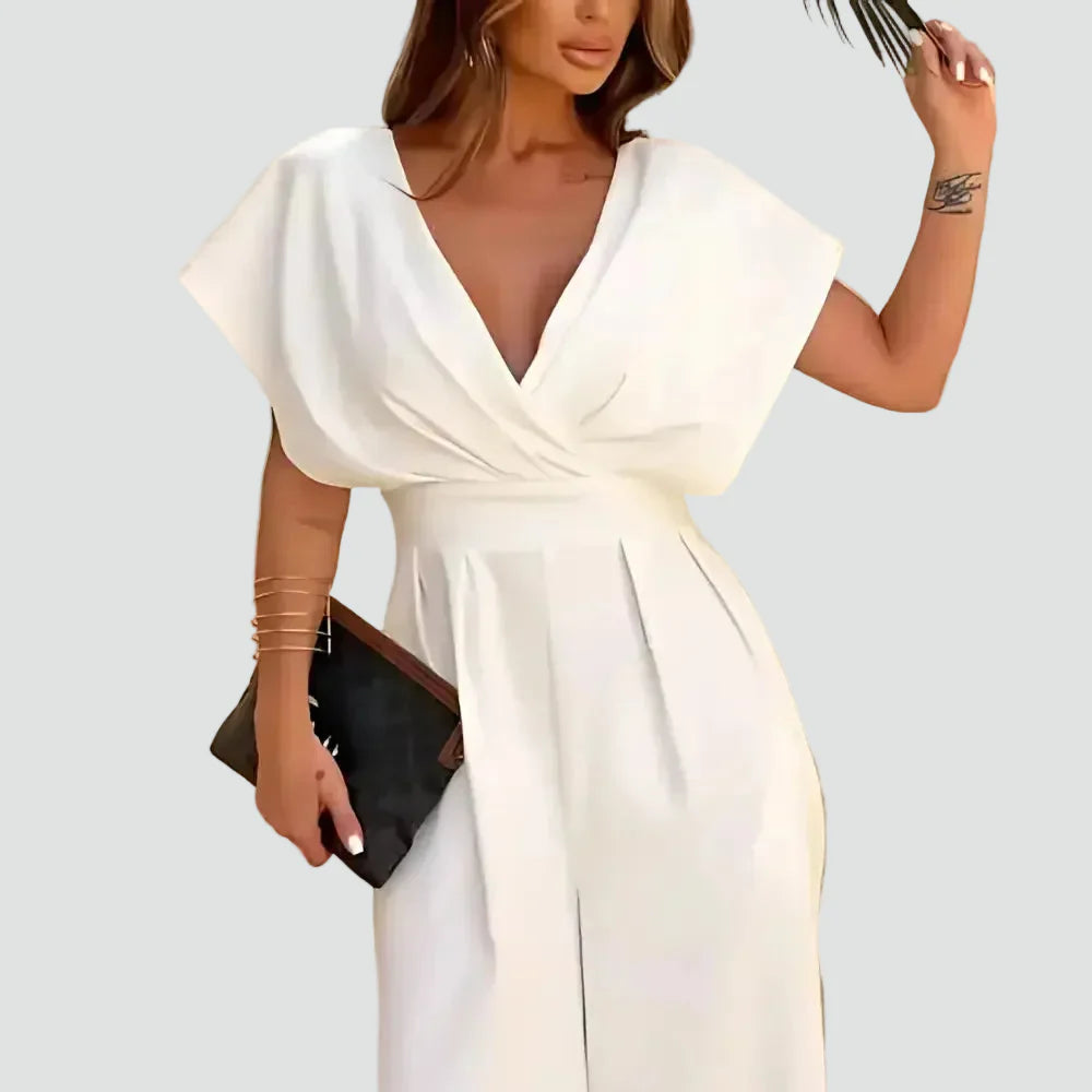 Wide Leg Jumpsuit met Overslag voor Dames