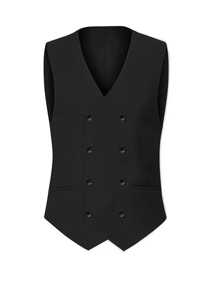Slim Fit Double-Breasted Driedelig Pak Set voor Heren