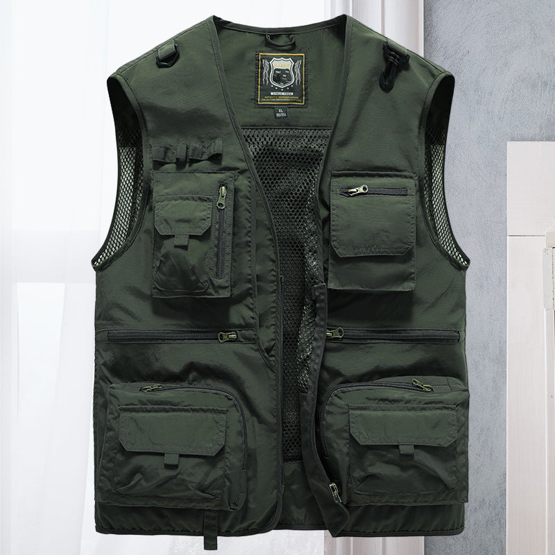 Ethan | Multi-Pocket Mouwloze Zomerjas voor Heren