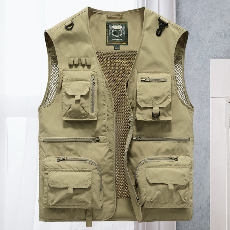 Ethan | Multi-Pocket Mouwloze Zomerjas voor Heren