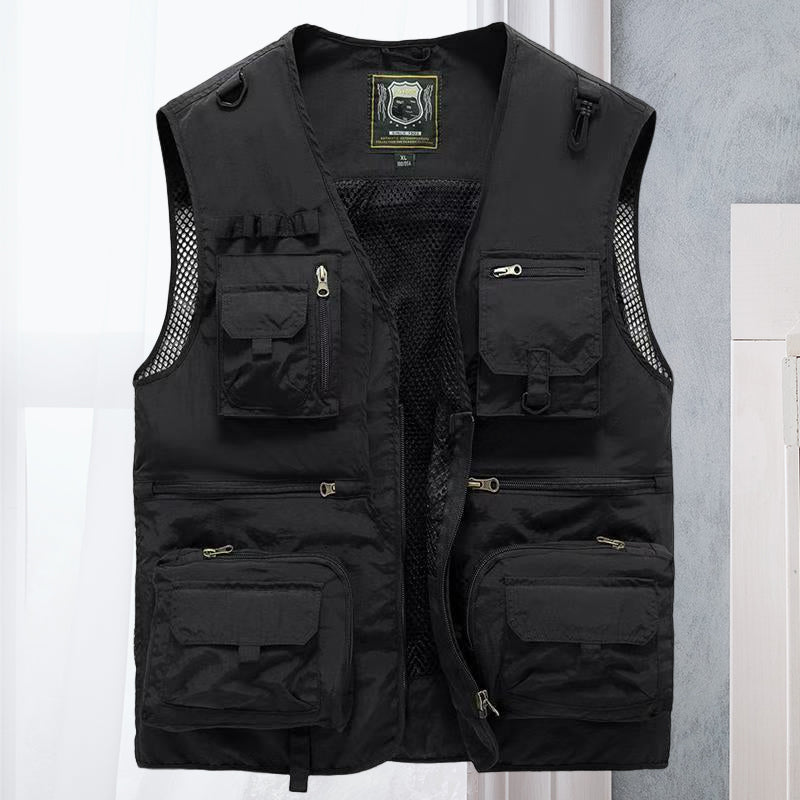 Ethan | Multi-Pocket Mouwloze Zomerjas voor Heren