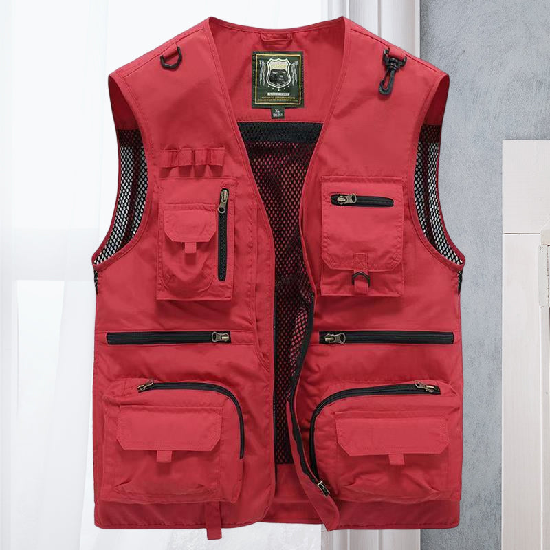 Ethan | Multi-Pocket Mouwloze Zomerjas voor Heren