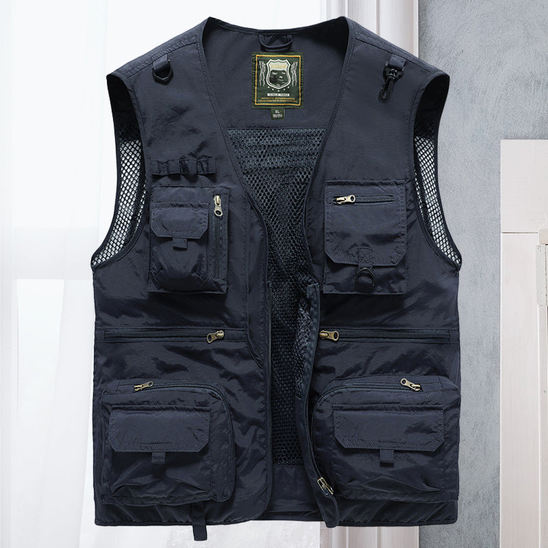 Ethan | Multi-Pocket Mouwloze Zomerjas voor Heren