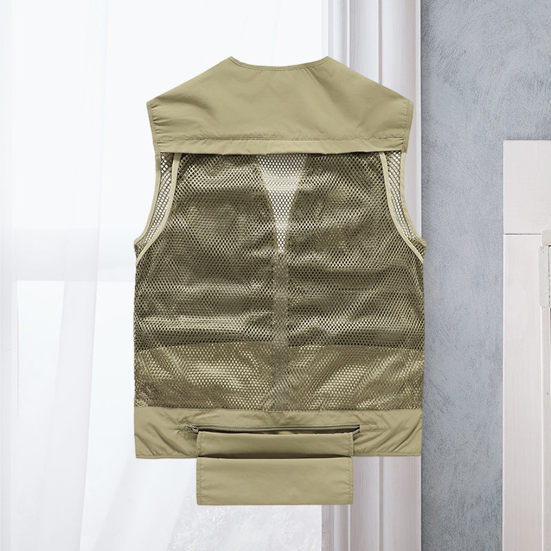 Ethan | Multi-Pocket Mouwloze Zomerjas voor Heren