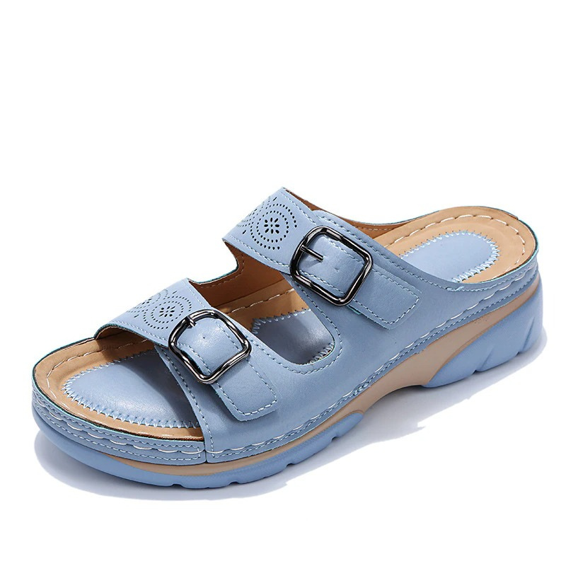 Platform Open Teen Sandalen met Verstelbare Gespen voor Dames