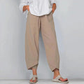 Linnen Wijde Pijp Pantalon voor Dames