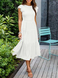 Mouwloze Maxi Jurk met Ruffles en Zakken voor Dames