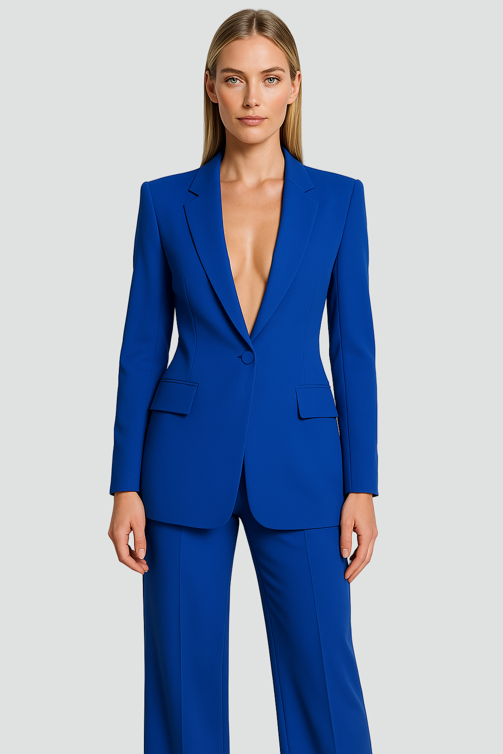 Broekpak met Rechte Pijp Blazer voor Dames