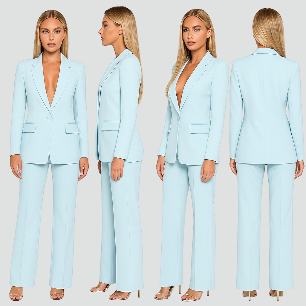 Broekpak met Rechte Pijp Blazer voor Dames