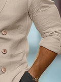 Linnen Slim Fit Blazer met V-Hals voor Heren
