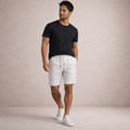 Linnen Regular Fit Korte Broek met Steekzakken voor Heren