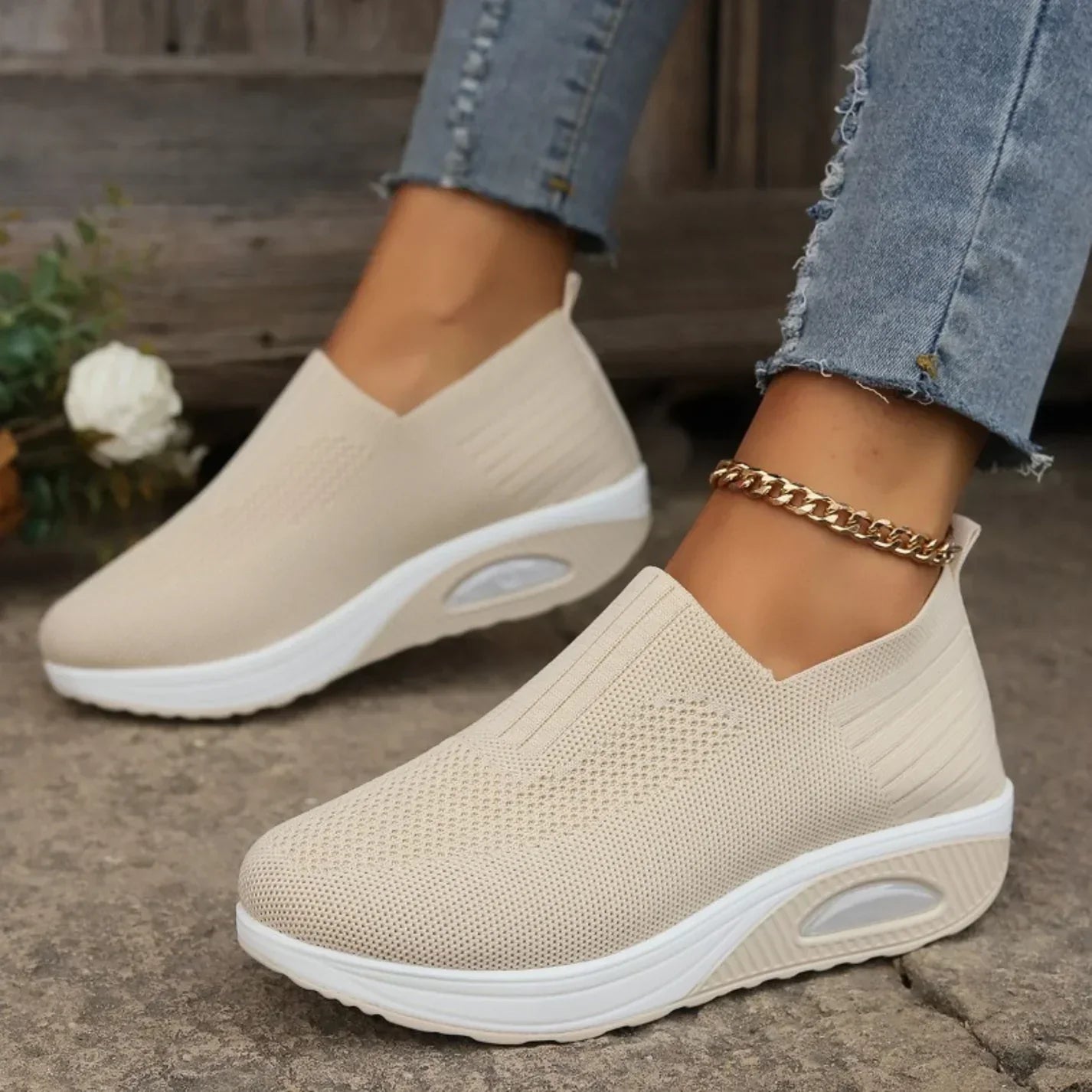 Larissa | Gebreide Slip-On Sneakers voor Dames