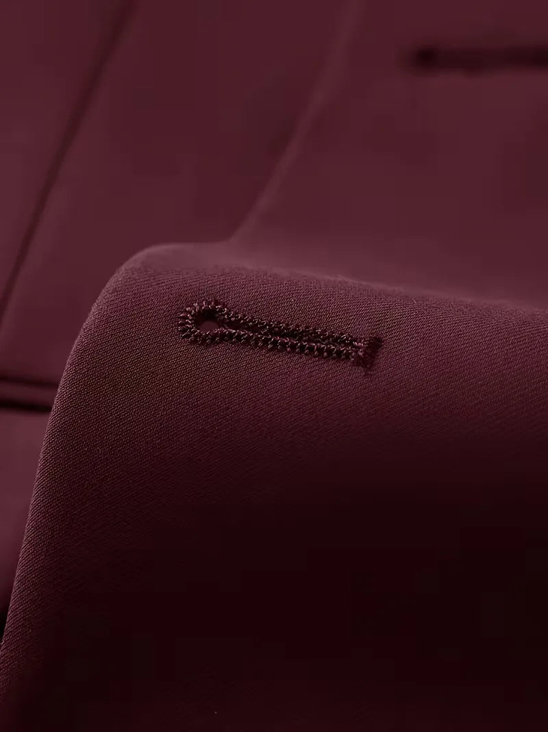Slim Fit Double-Breasted Driedelig Pak Set voor Heren