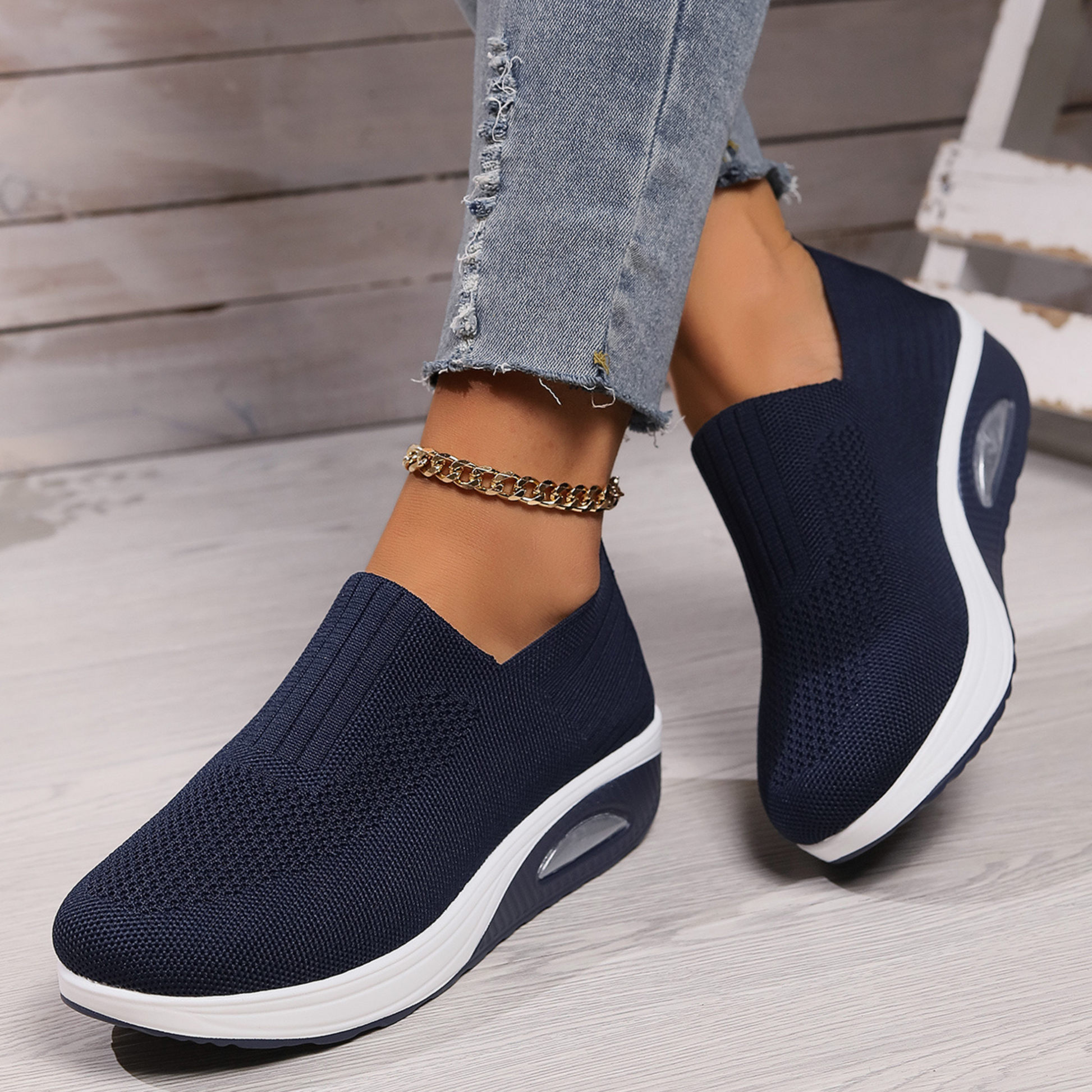 Larissa | Gebreide Slip-On Sneakers voor Dames