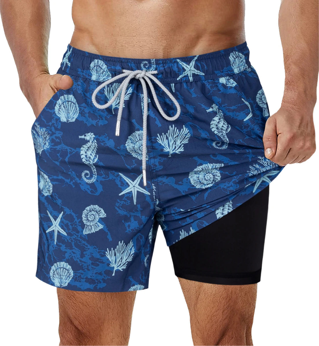 Sneldrogende Zwemshorts met Print voor Heren
