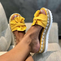 Woven Open Teen Sandalen met Strikdetail voor Dames