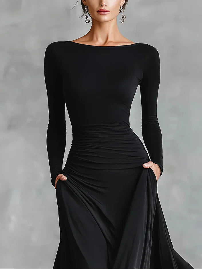 Mouwloze Maxi Jurk met Geplooid Detail voor Dames