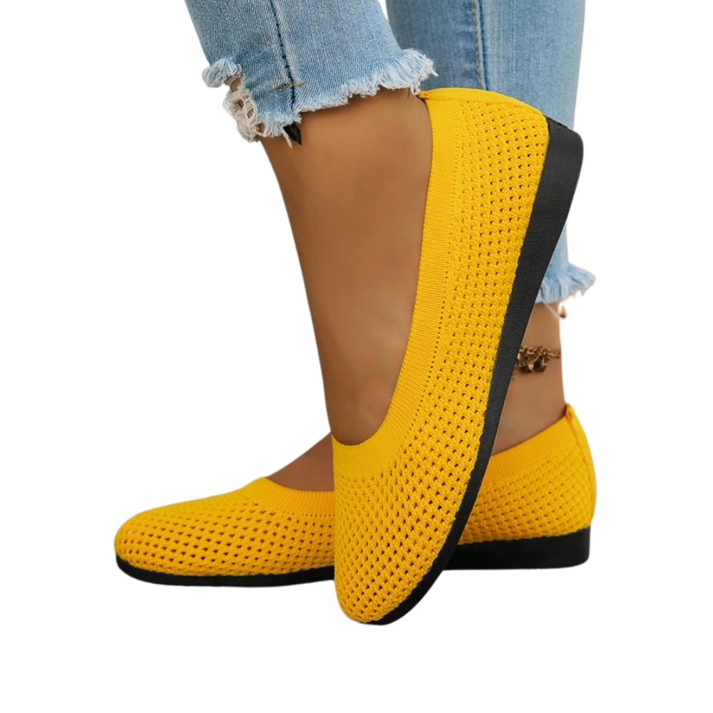 Geperforeerde Slip-On Platte Schoenen voor Dames