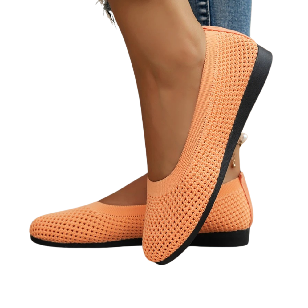 Geperforeerde Slip-On Platte Schoenen voor Dames