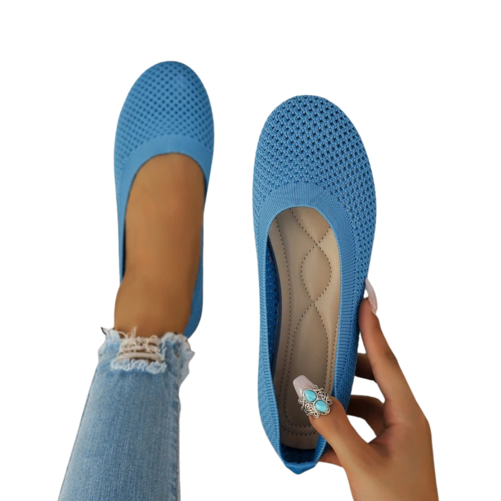 Geperforeerde Slip-On Platte Schoenen voor Dames