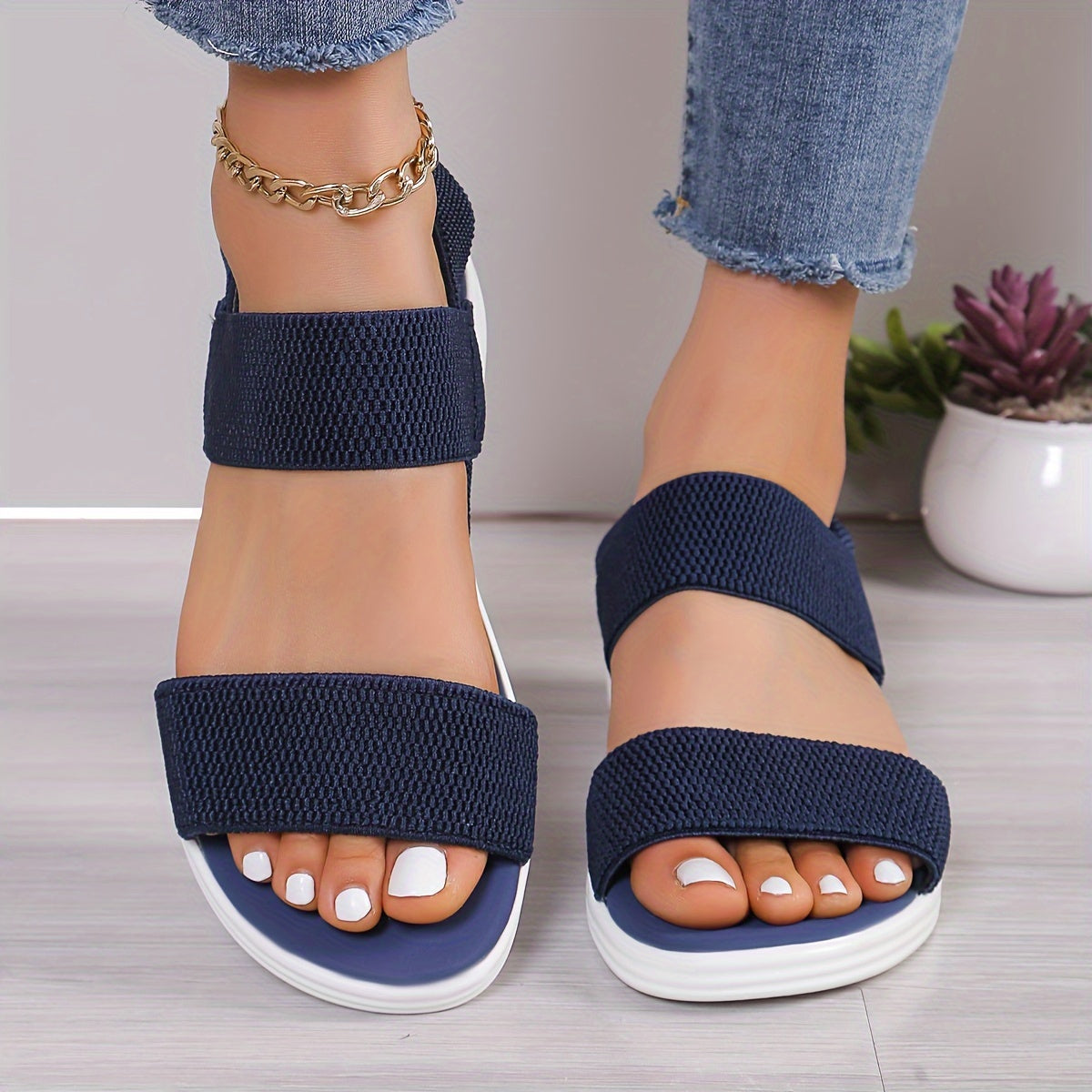 Donatella | Open Teen Sandalen met Verstelbare Gespen voor Dames