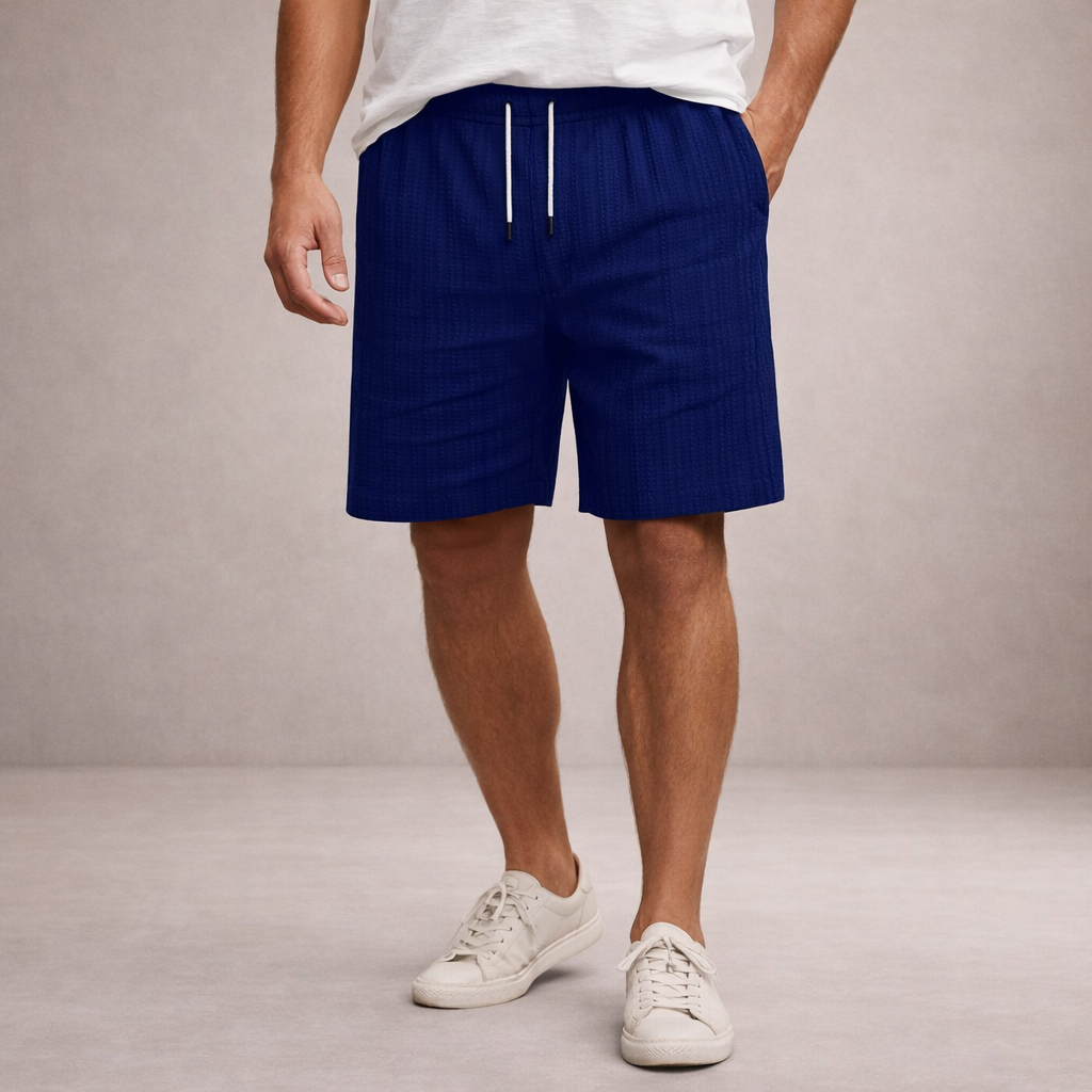 Linnen Regular Fit Korte Broek met Steekzakken voor Heren