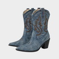 Denim Cowboy Laarzen met Puntige Neus voor Dames