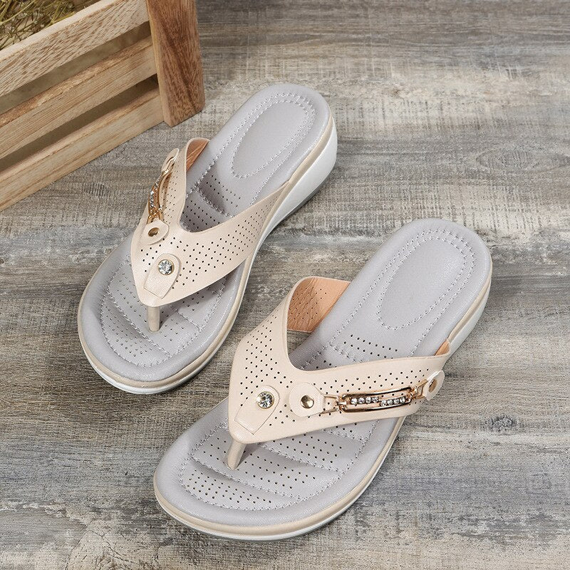 Open Teen Sandalen met Slip-On voor Dames