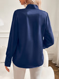 Blouse met Strikdetail en Lange Mouwen voor Dames