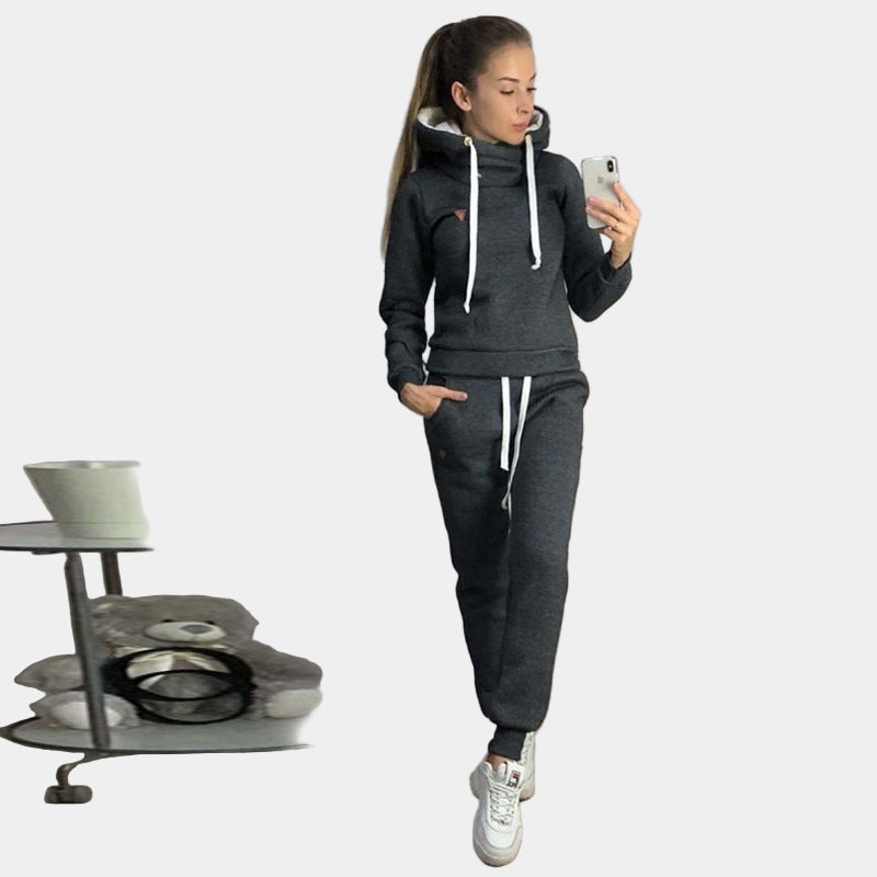 Trainingspak Set met Capuchon voor Dames – Fleece Voering