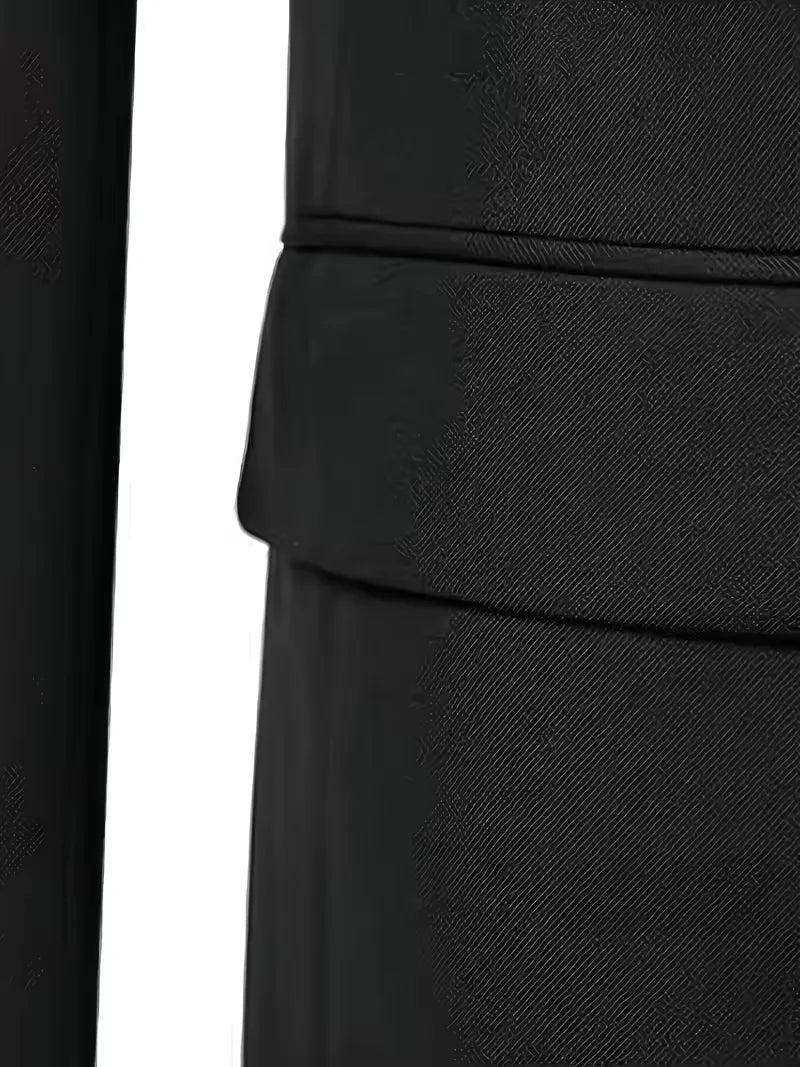 Slim Fit Double-Breasted Driedelig Pak Set voor Heren