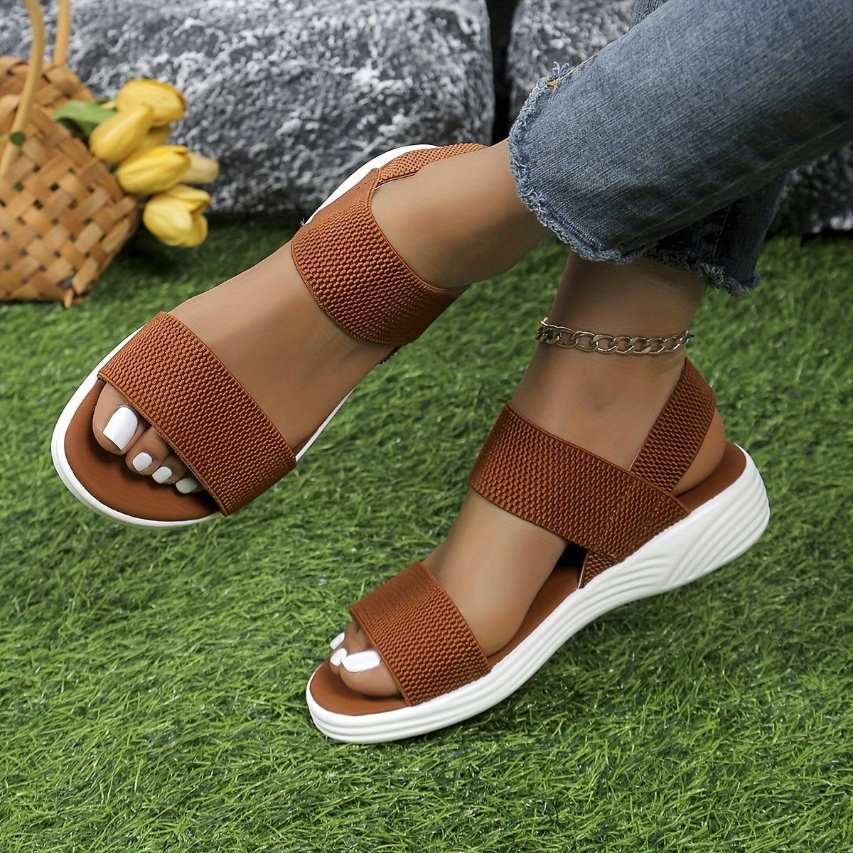 Donatella | Open Teen Sandalen met Verstelbare Gespen voor Dames