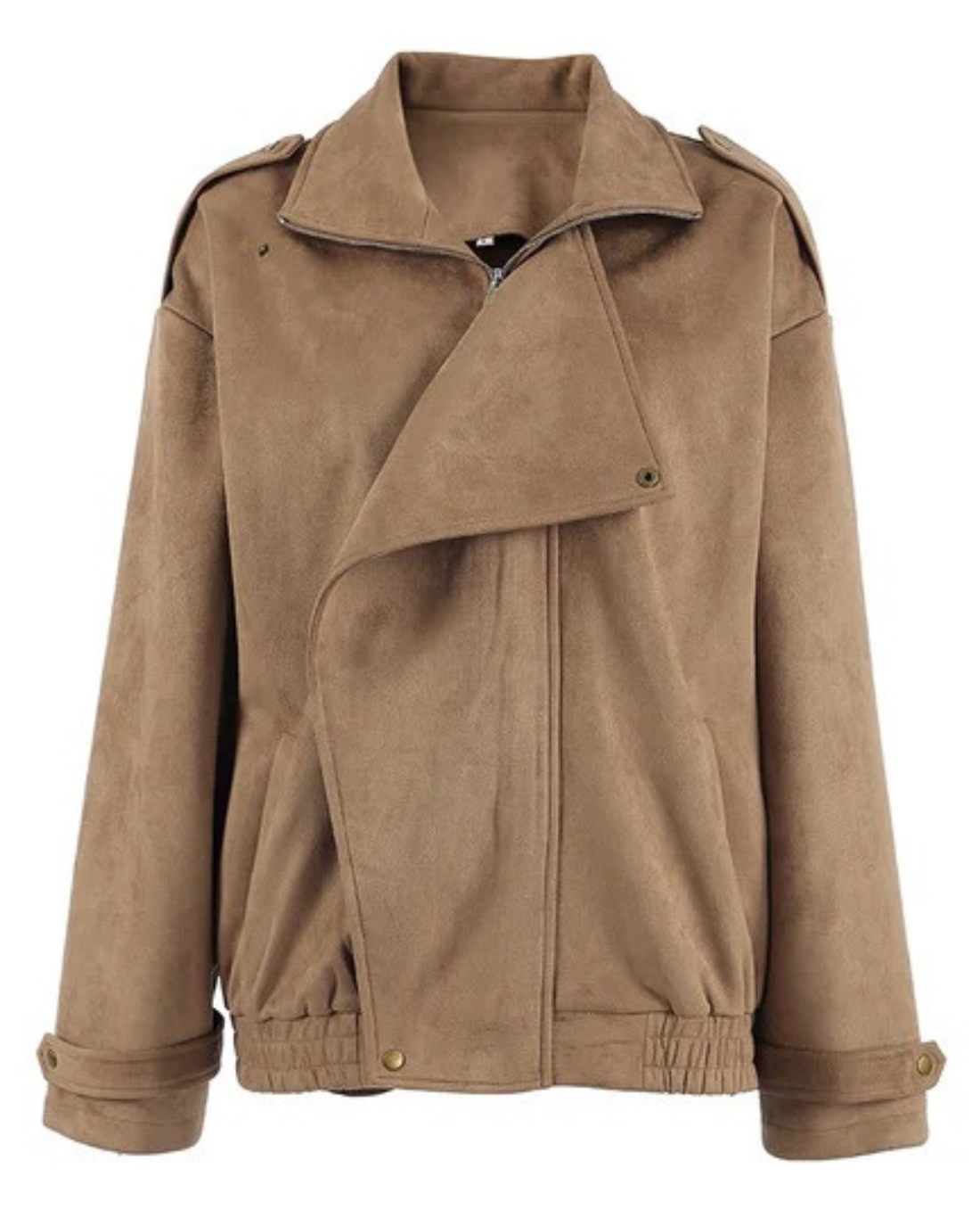 Suède Bomberjack met Elastische Zoom voor Dames