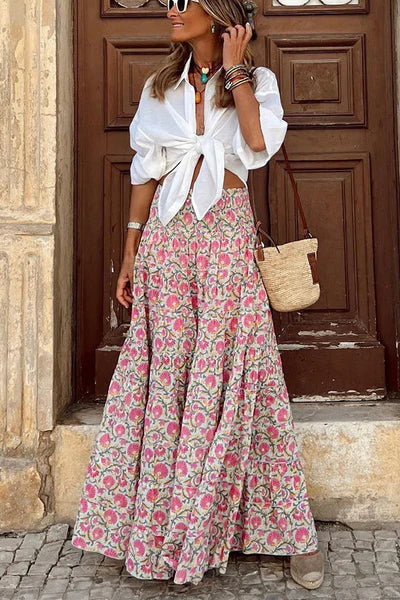 Esmé | Bloemen Boho Maxi Rok voor Dames