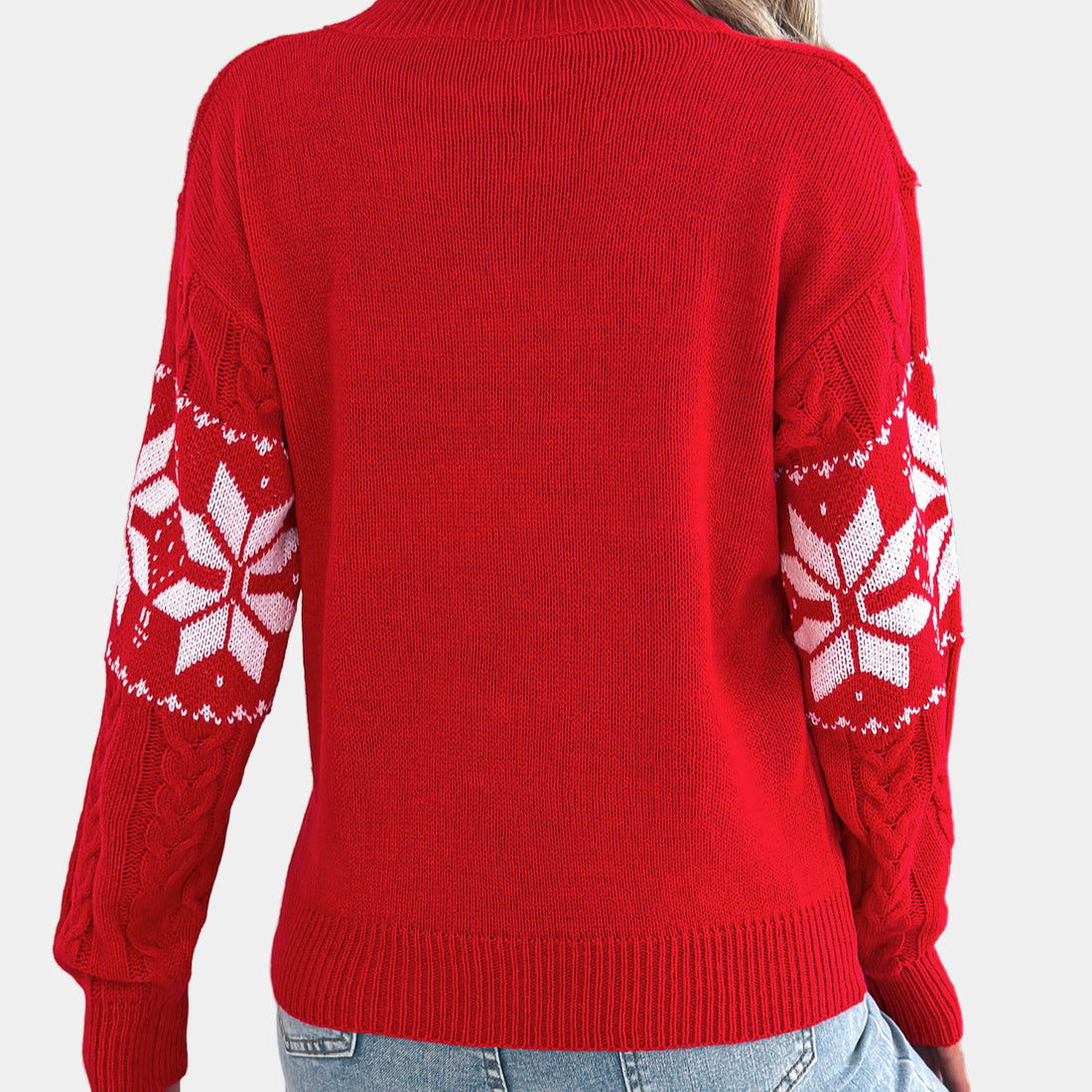 Kersttrui met Sneeuwvlok Print voor Dames