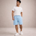 Linnen Regular Fit Korte Broek met Steekzakken voor Heren