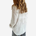 Linnen Button-Down Blouse met Lange Mouwen voor Dames