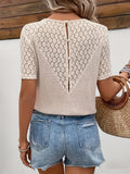 V-Hals Korte Mouw Blouse voor Dames