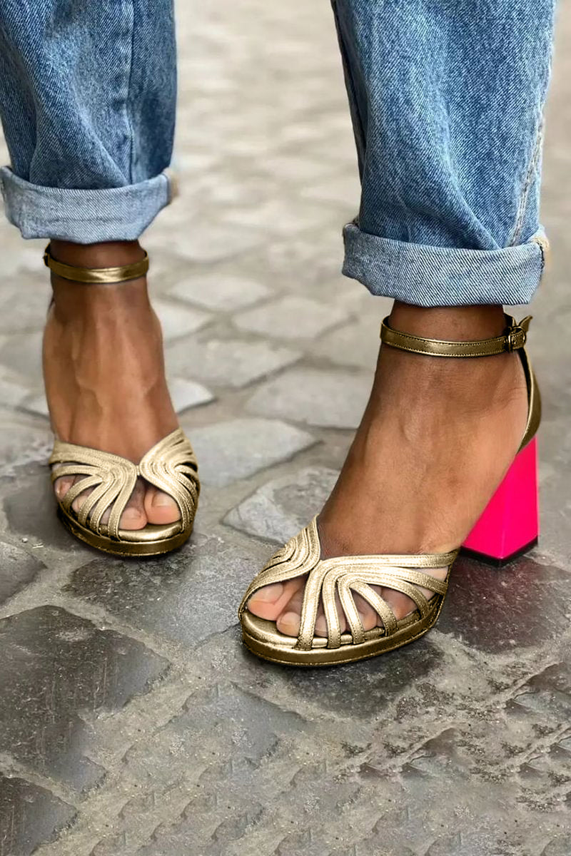 Platform Open Teen Sandalen met Enkelbandjes voor Dames
