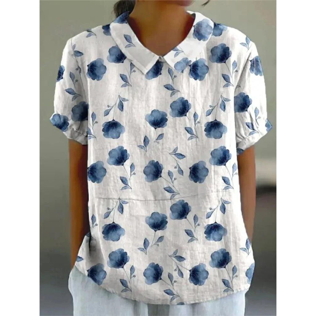 Reka | Blouse met Reverskraag en Bloemenprint voor Dames