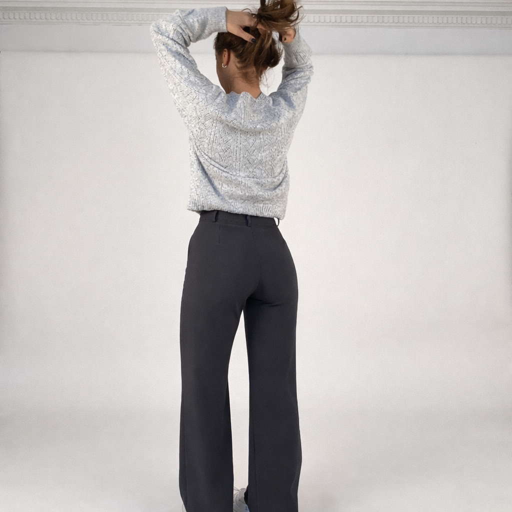 High-Waist Rechte Pijp Pantalon voor Dames
