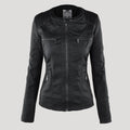 Raffaele | Zip-Up Leren Jas met Capuchon voor Dames