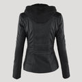 Raffaele | Zip-Up Leren Jas met Capuchon voor Dames