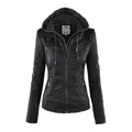 Raffaele | Zip-Up Leren Jas met Capuchon voor Dames