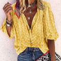 Button-Down Blouse met Korte Mouwen voor Dames