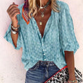 Button-Down Blouse met Korte Mouwen voor Dames
