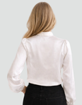 Blouse met Strikdetail en Lange Mouwen voor Dames